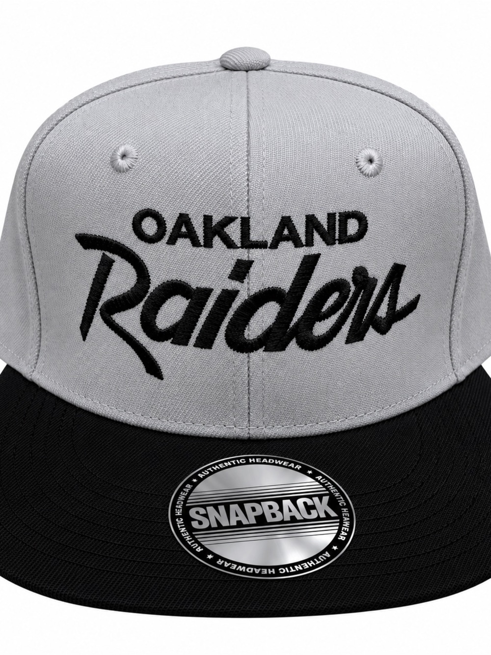 Oakland Raiders Snapback Hat - Gray/Black Raiders SnapBack hat Raiders cap new